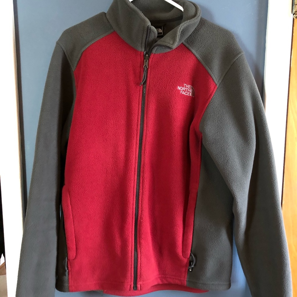 North face zip up fleece jacket men’s small